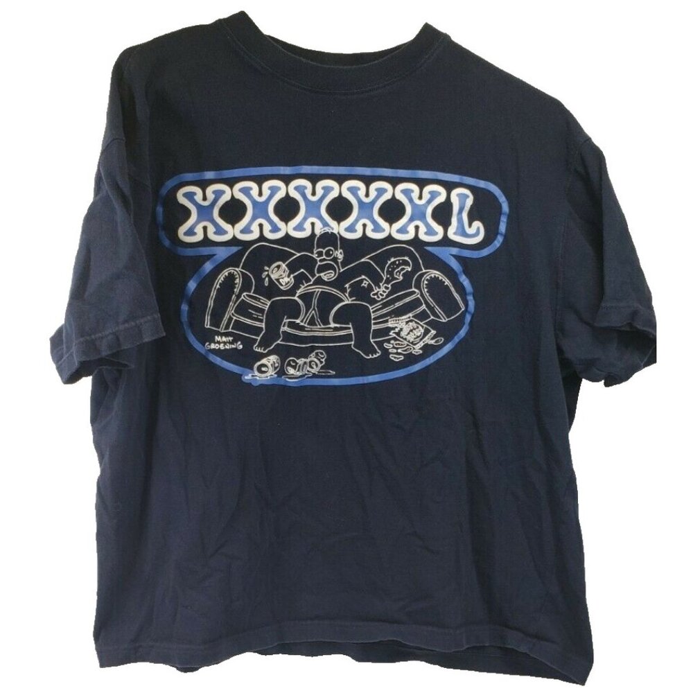 Homer Simpson in XXXXXL Undies Men's Medium Shirt With Couch Beer Food 2002